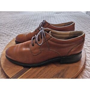 Bostonian Strada Men's Brown Italian Leather Lace-Up Dress Shoes, 10 1/2M